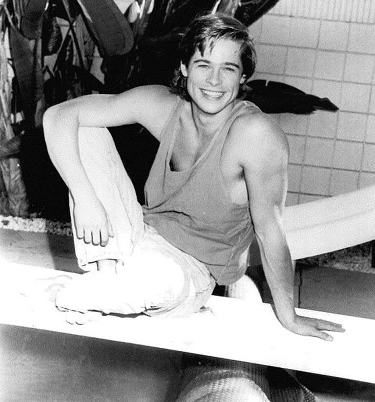 Молодой Брэд Питт - редкие чёрно-белые снимки 1987 года - фото 9