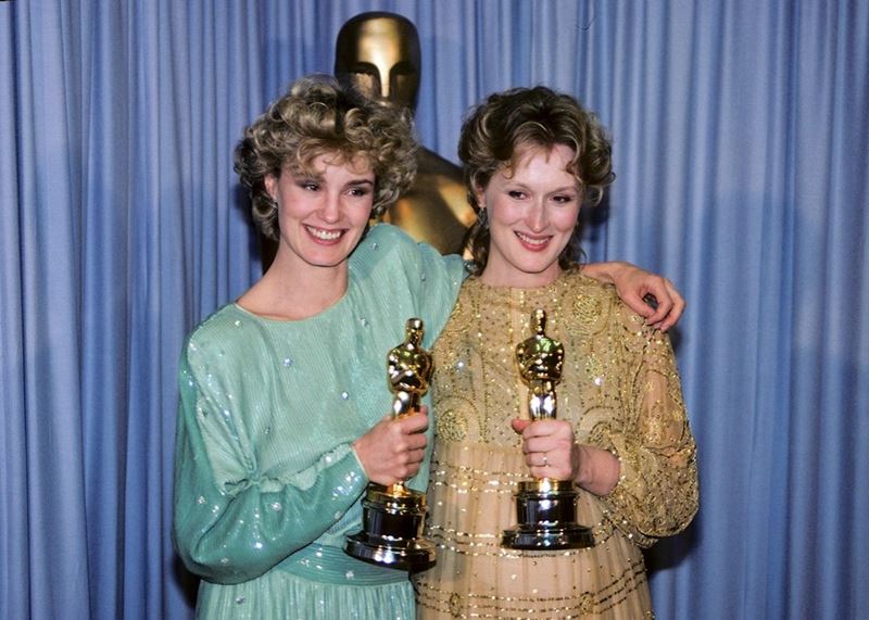 Некрасивая Мэрил Стрип и пробы для "Кинг-Конга" - Джессика Лэнг и Мэрил Стрип с премией "Оскар-1983"